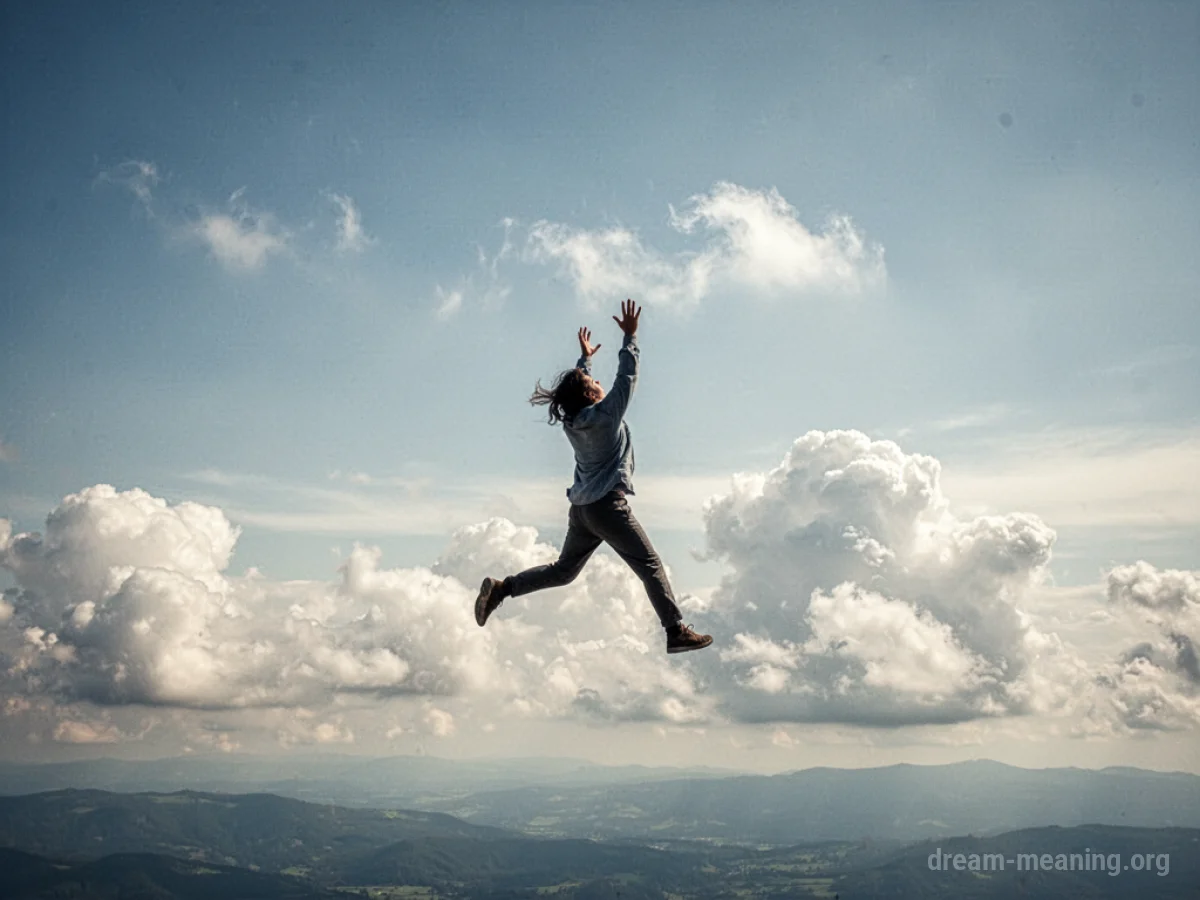 A person jumping high into the air.
