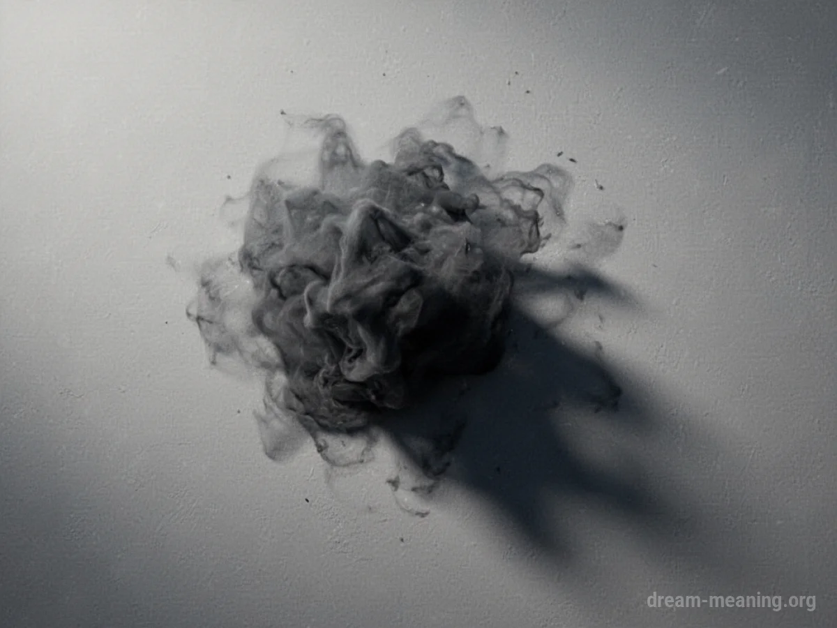 A dark, amorphous shape slowly increasing in size.