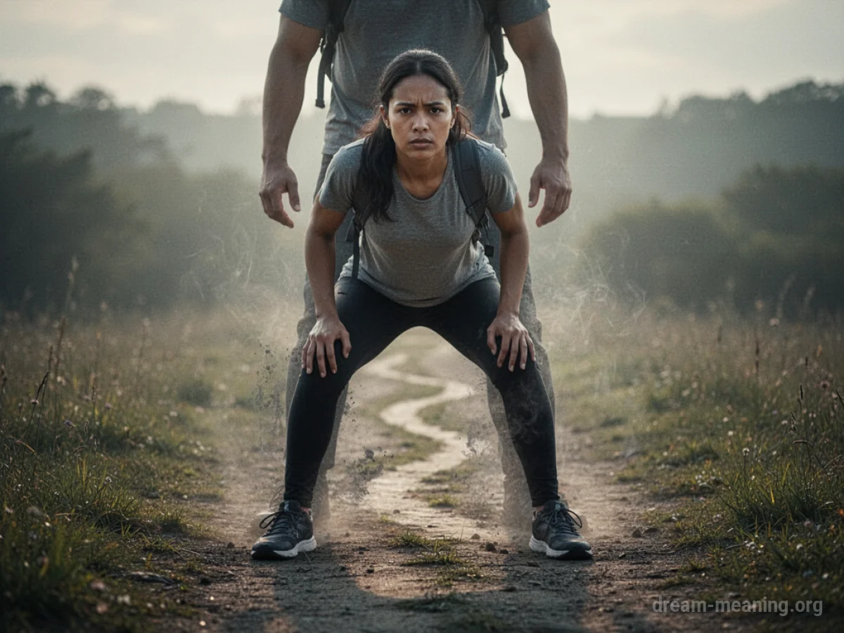Person standing firm on the ground, old path fading behind them.