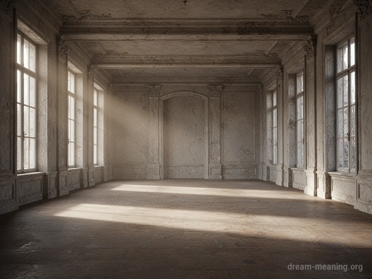 An expansive, empty hallway illuminated by gentle light.