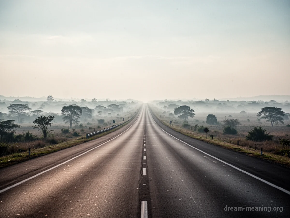 A long, empty highway stretching into the distance.