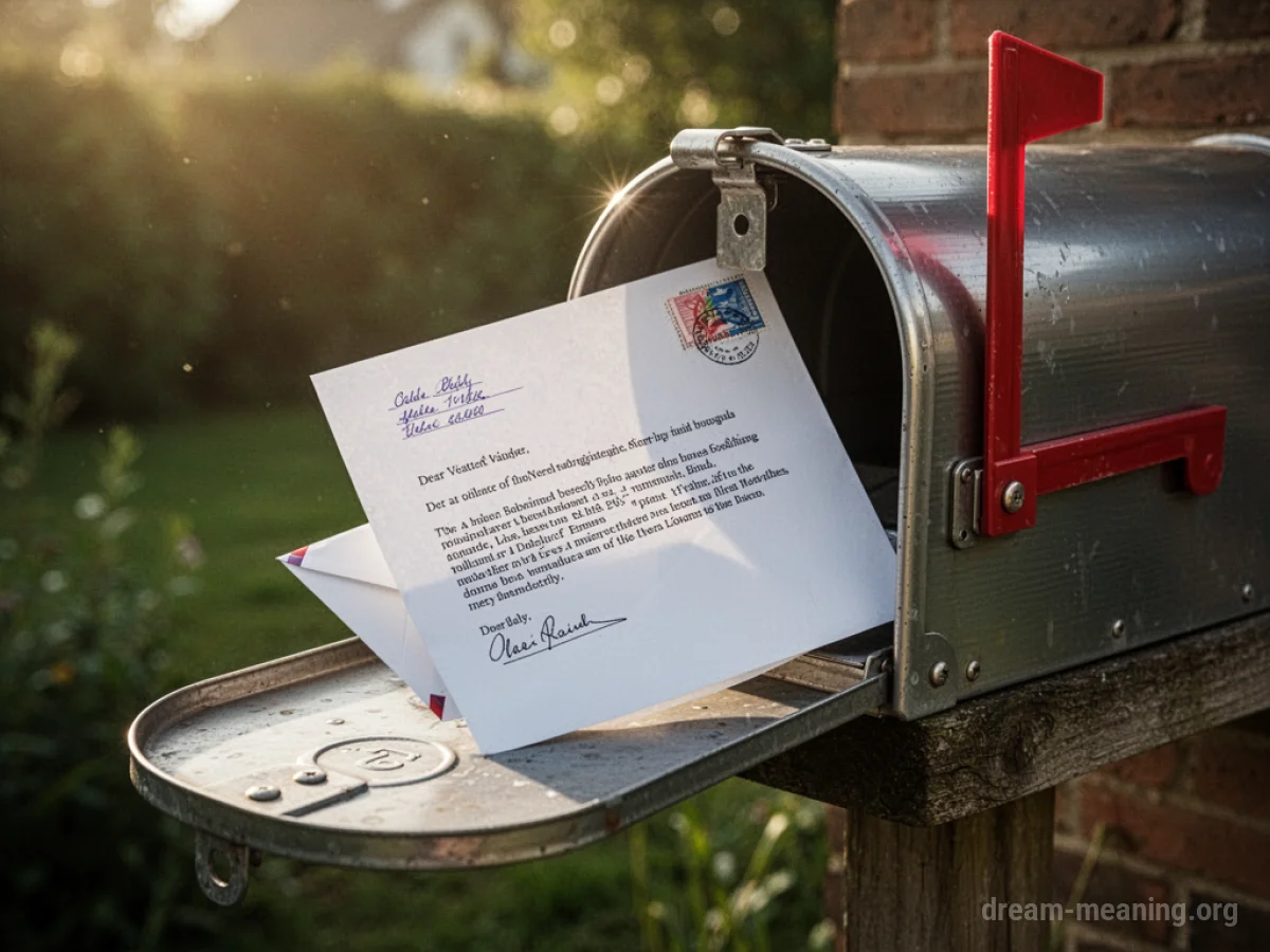 A hand reaching for an envelope in a mailbox.