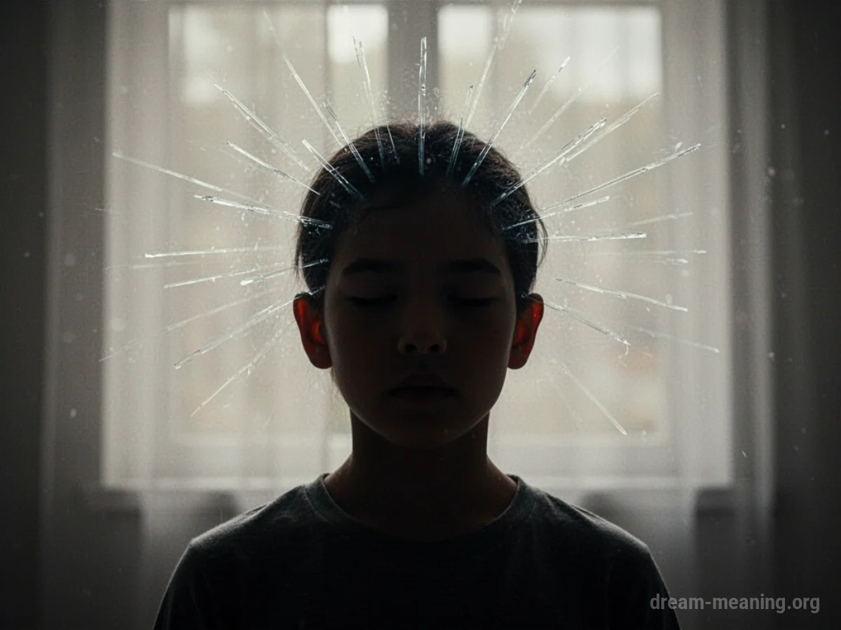 Silhouette of a person's head with radiating lines.
