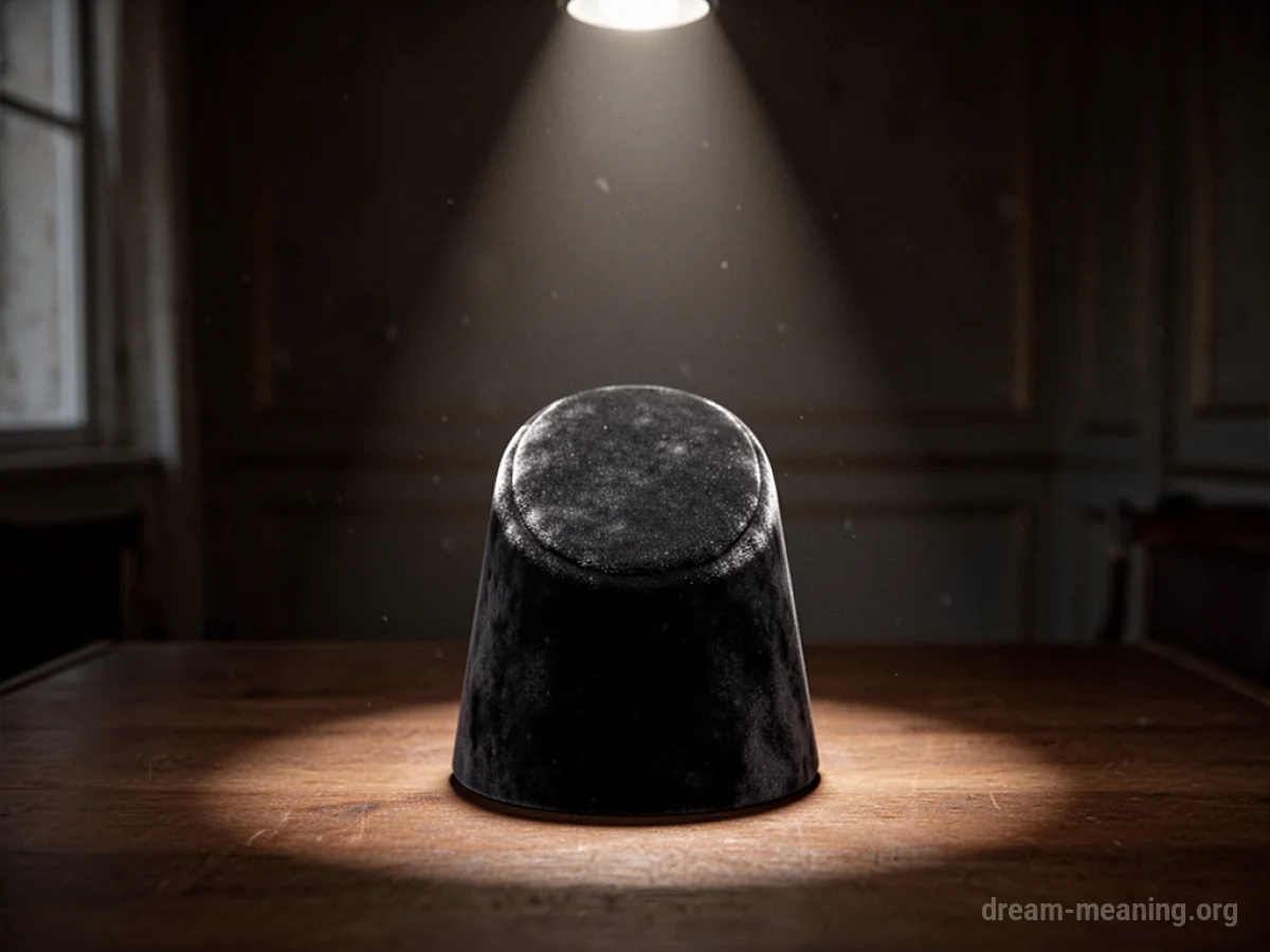 An empty display stand under a spotlight.