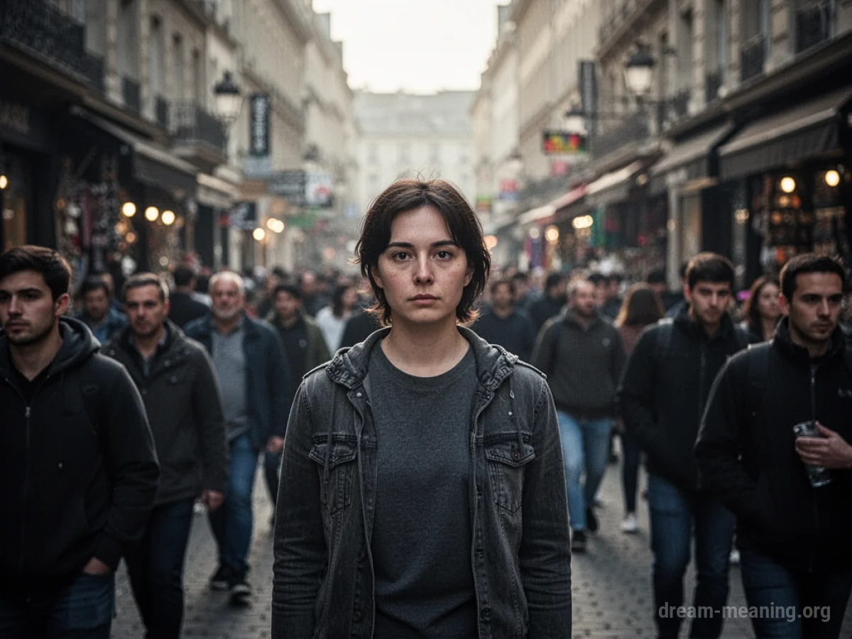 A figure in a crowd, visually indistinct from others.
