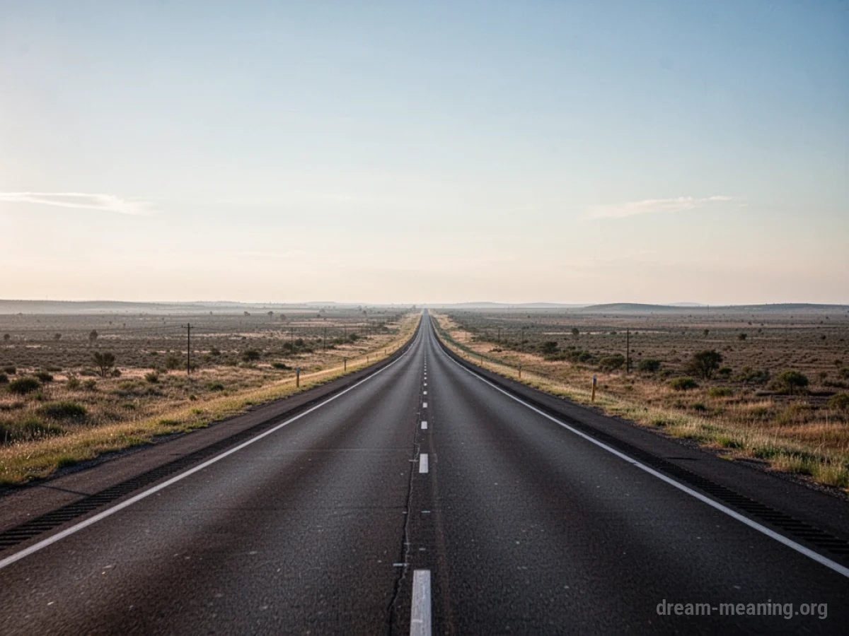 A straight highway extending into the distance.
