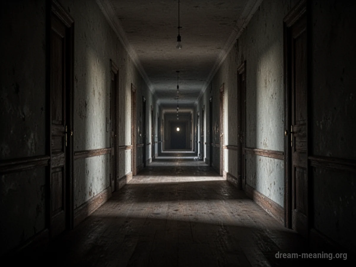 A long, empty hallway with light at the end.