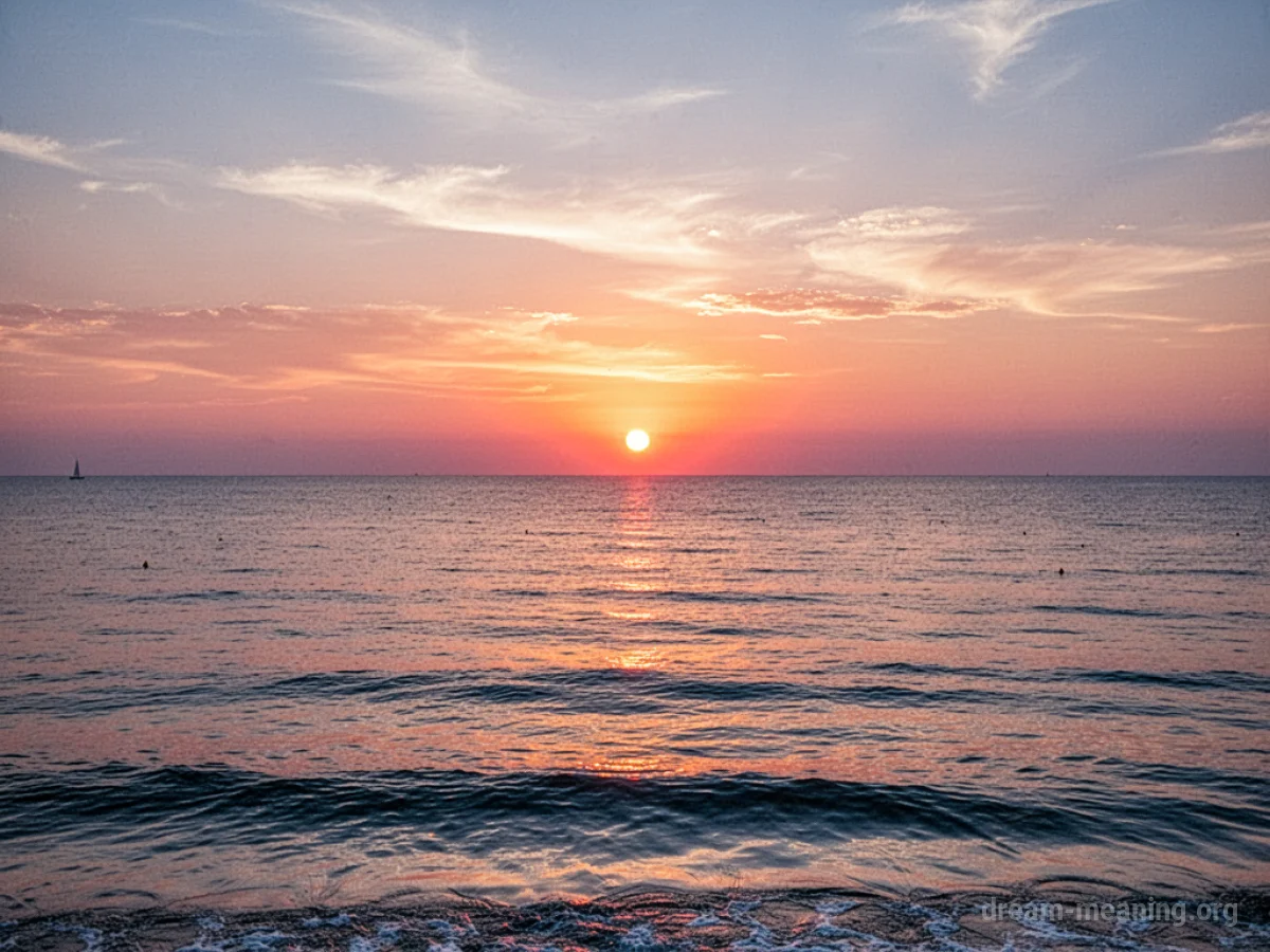 Sun setting on the edge of the world.