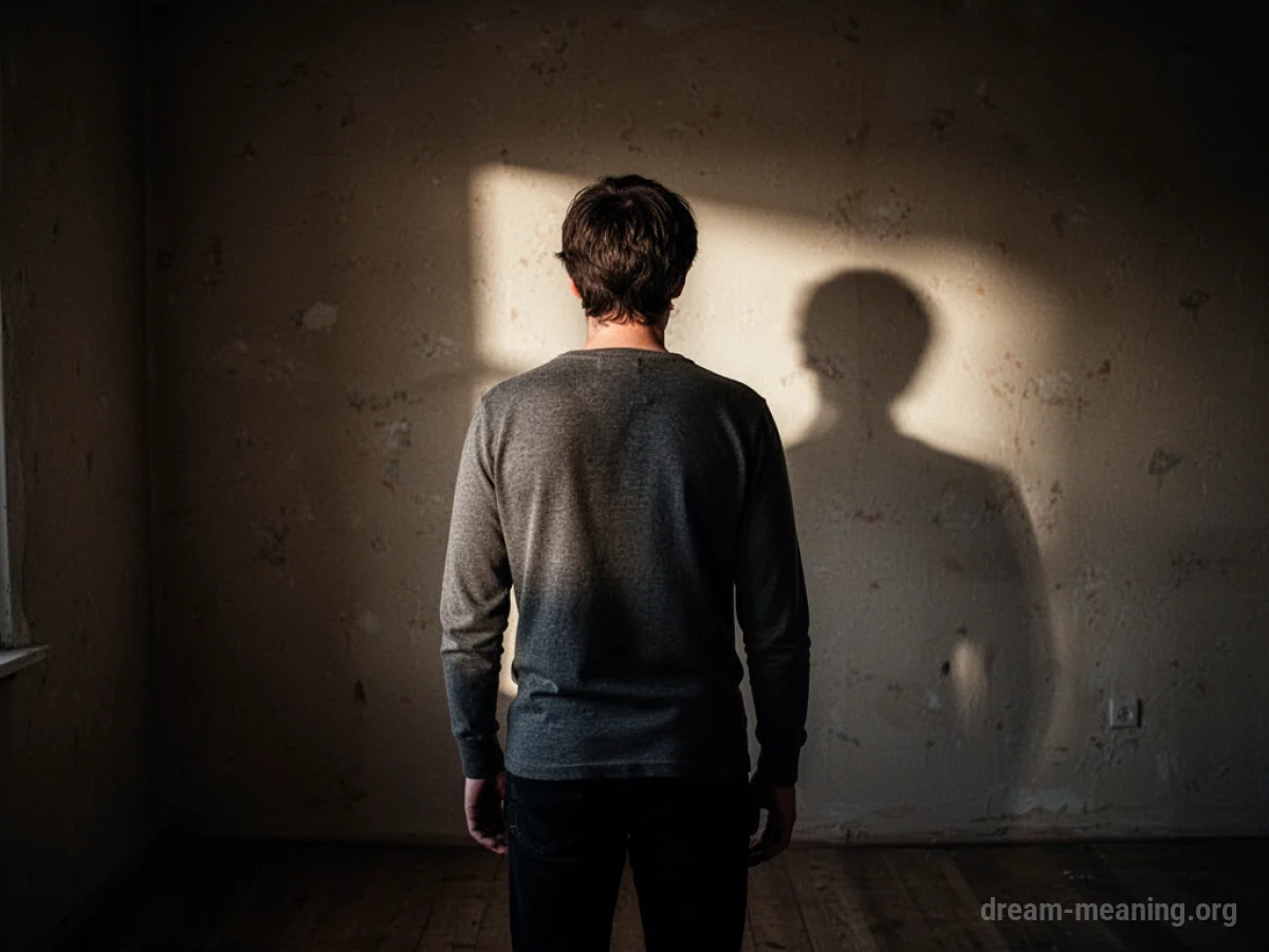 Silhouette of a person in a dark room.