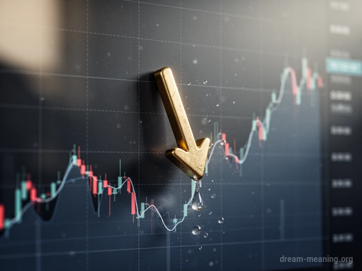 A downward trending stock graph with a single symbol.