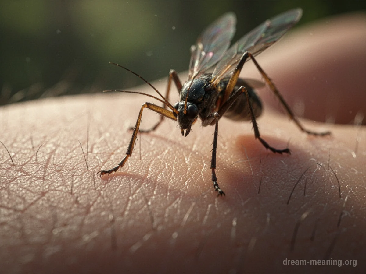 A close-up view of an insect's leg making contact with skin.