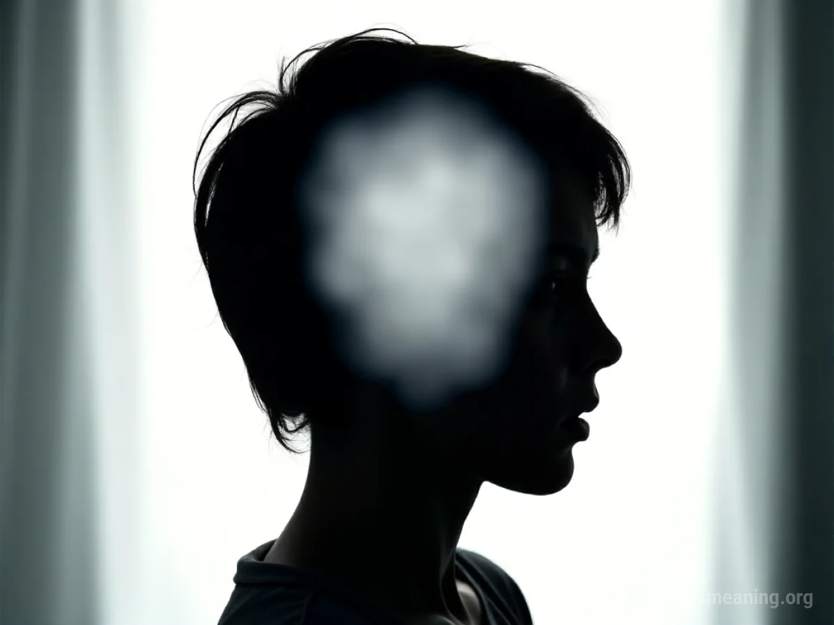 Silhouette of a person facing a large expanse of white.