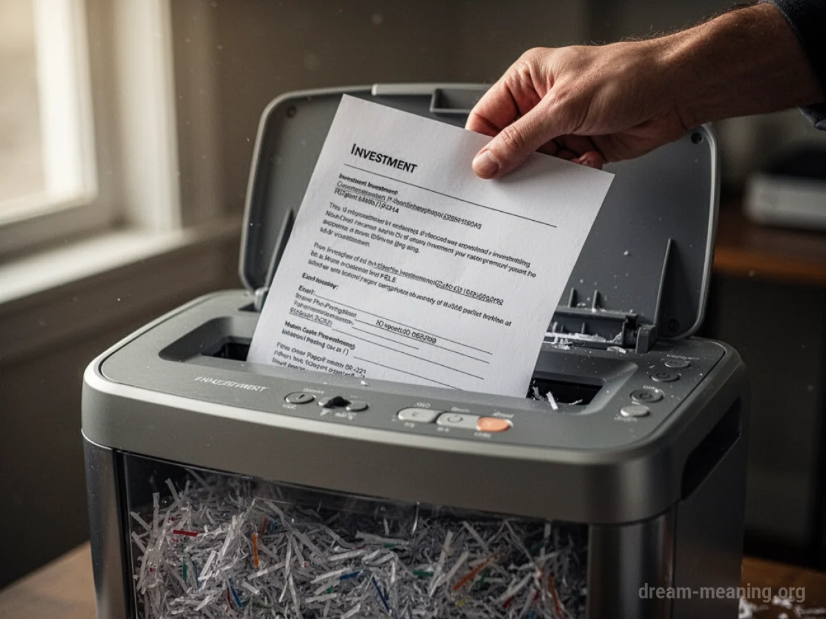 A hand placing a document into a shredder.