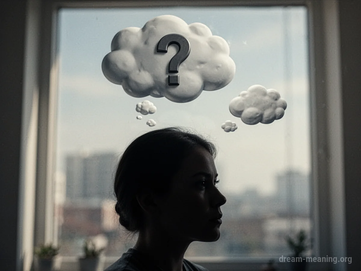 A thought bubble originating from a person's head with another distinct thought bubble moving away.