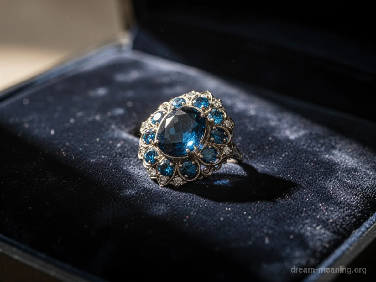 A sparkling jewel partially covered by a shadow.