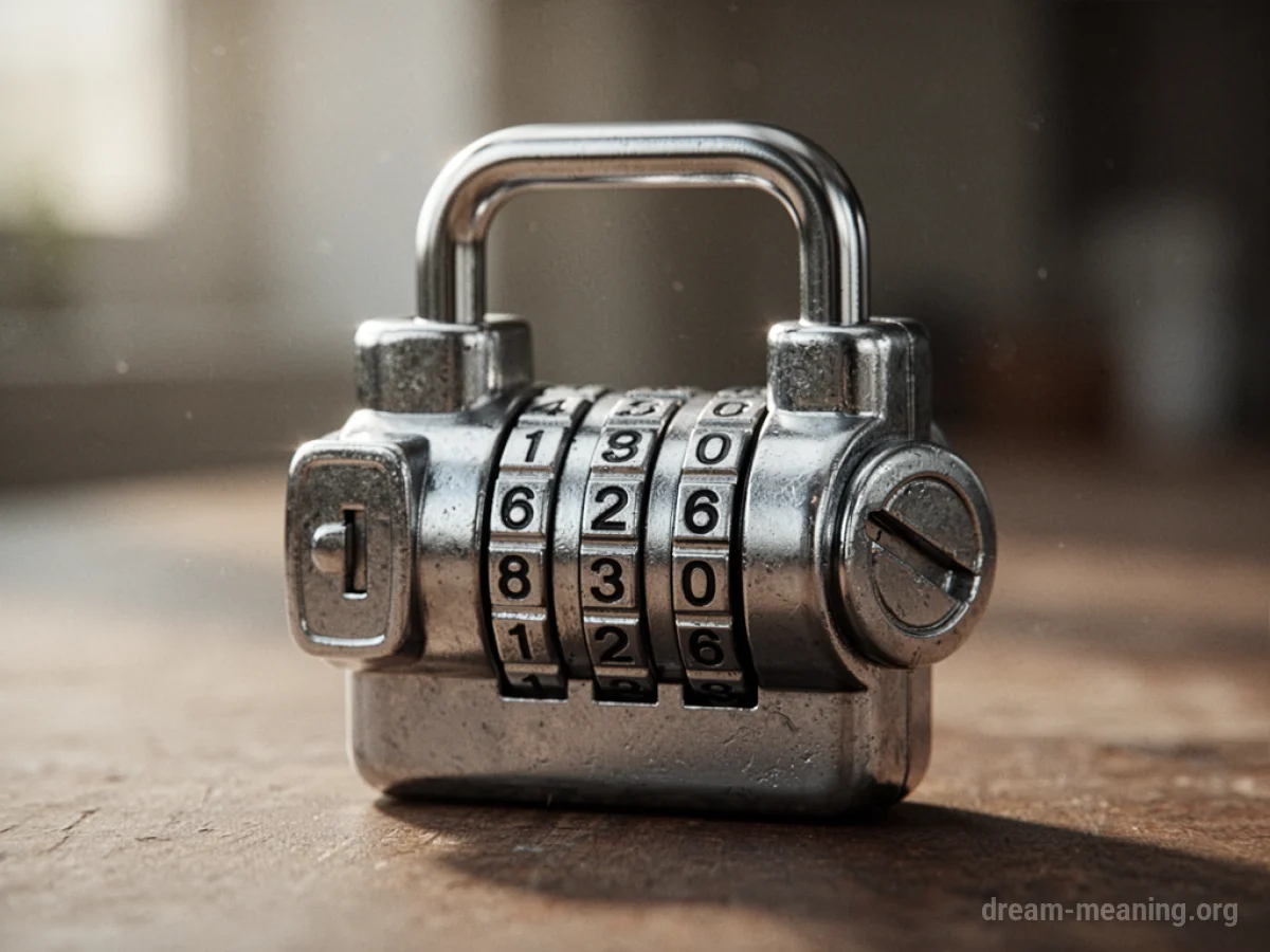 A close-up of a combination lock with visible numbered dials.