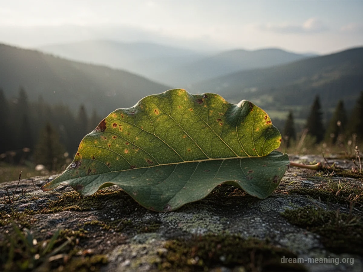An exceptionally large leaf lying on the ground.