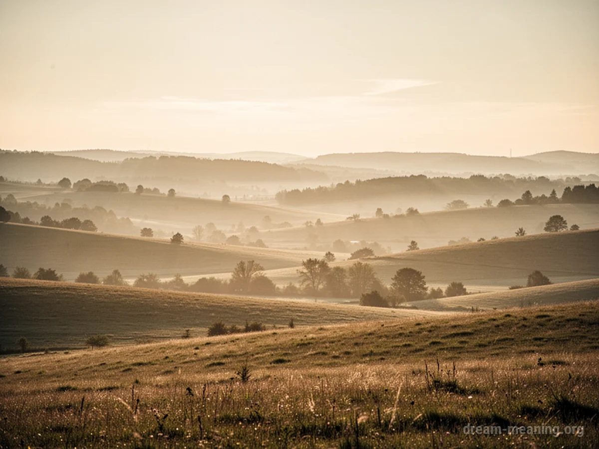 A landscape filled with uniform, bright light.