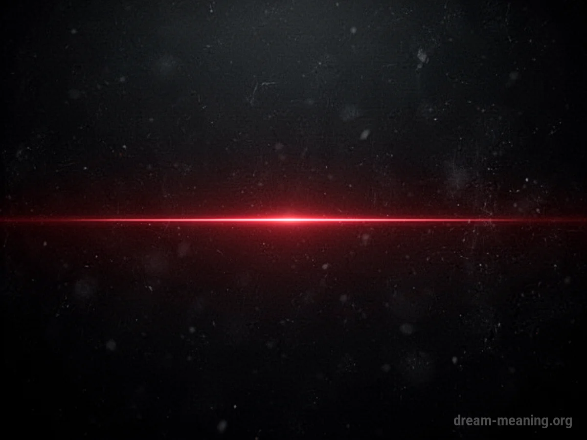 A faint red line extending across a dark background.