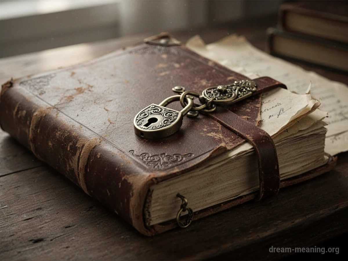 A closed diary with a small lock.