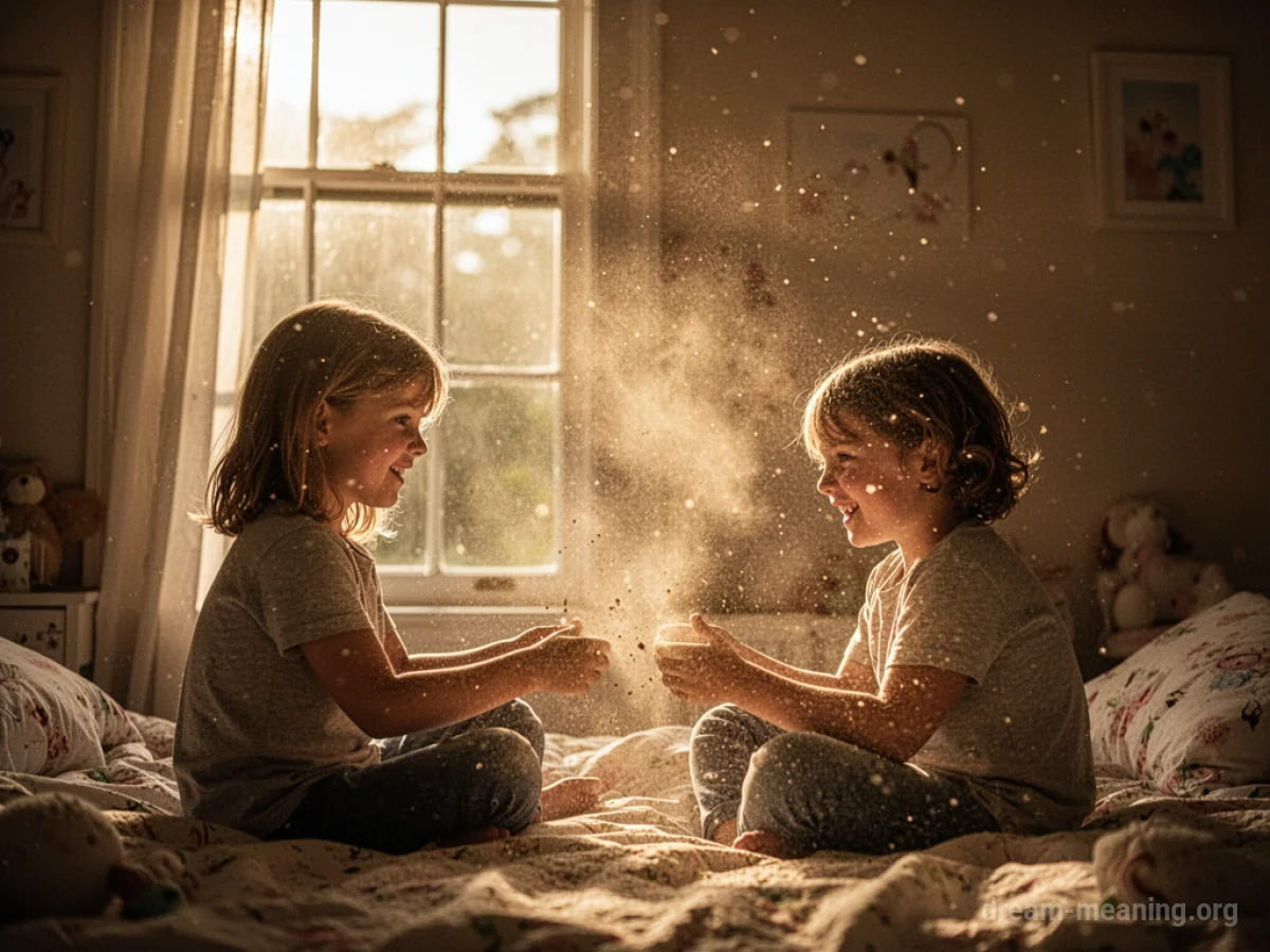 Golden sunlight beams through a window.