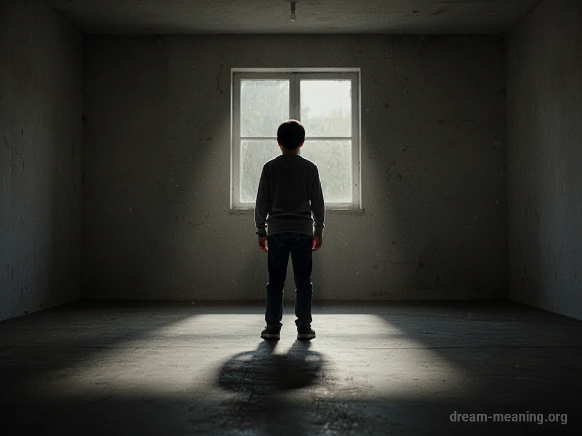 A lone silhouette in a dark room.
