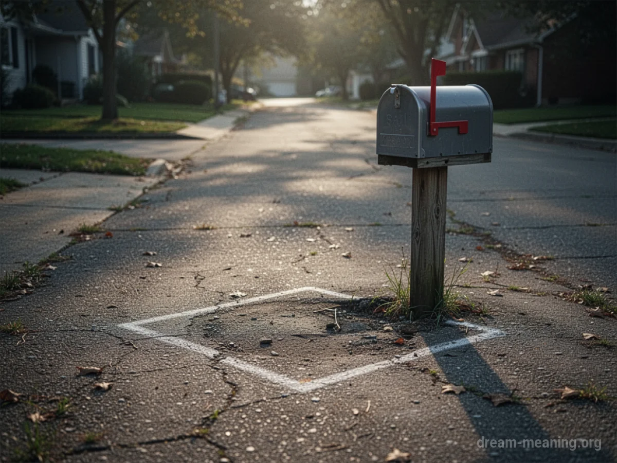 An empty concrete post where a mailbox used to be.