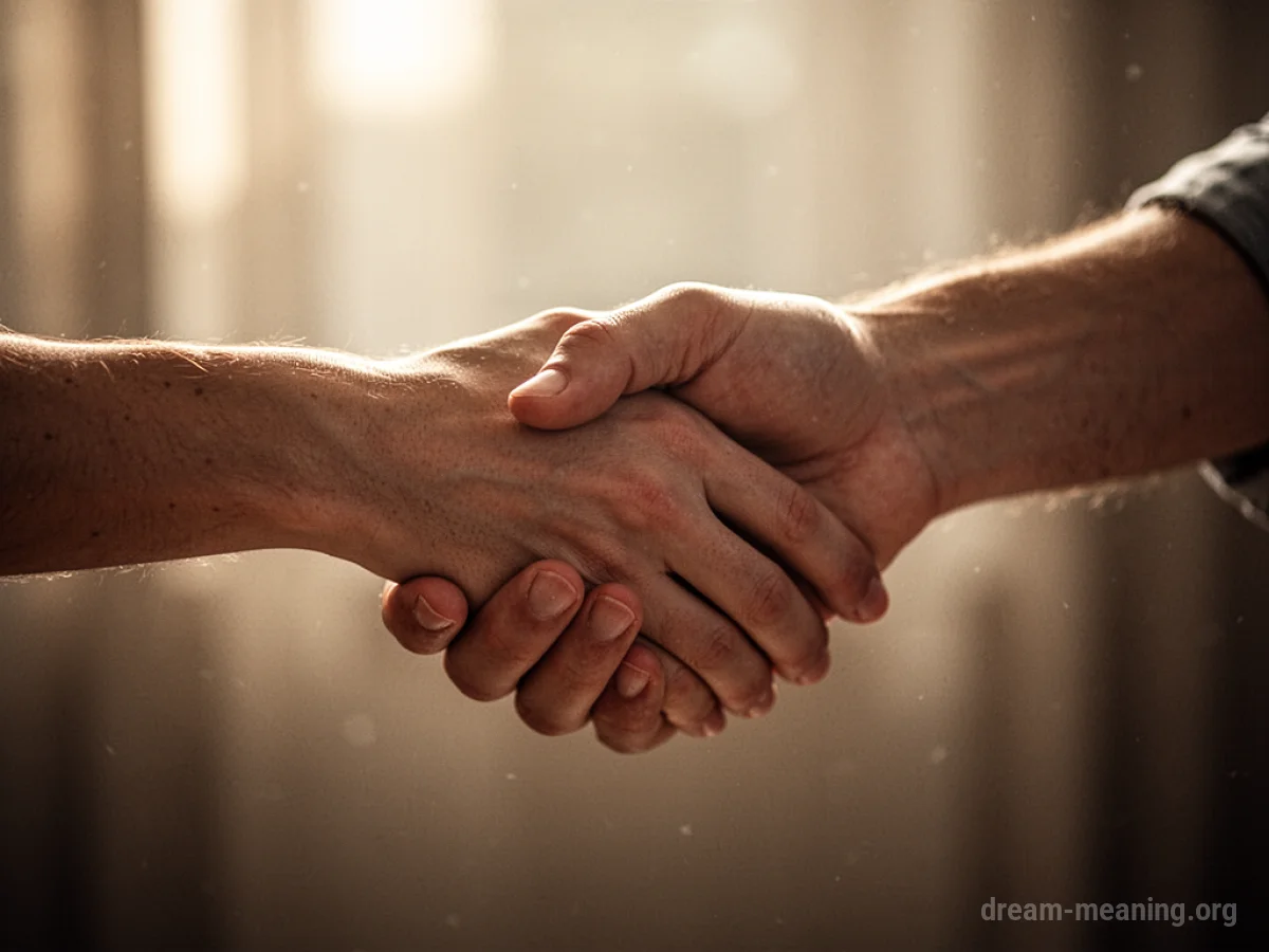Two hands clasped together, one gently holding the other.