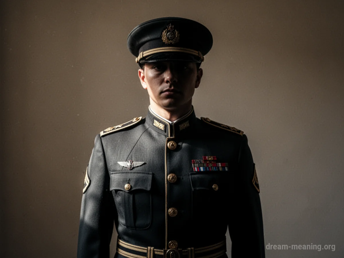 A person wearing a formal uniform.
