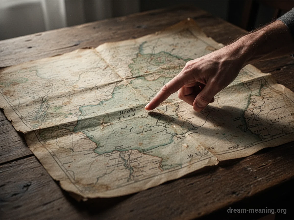 An old map with an unmapped section.
