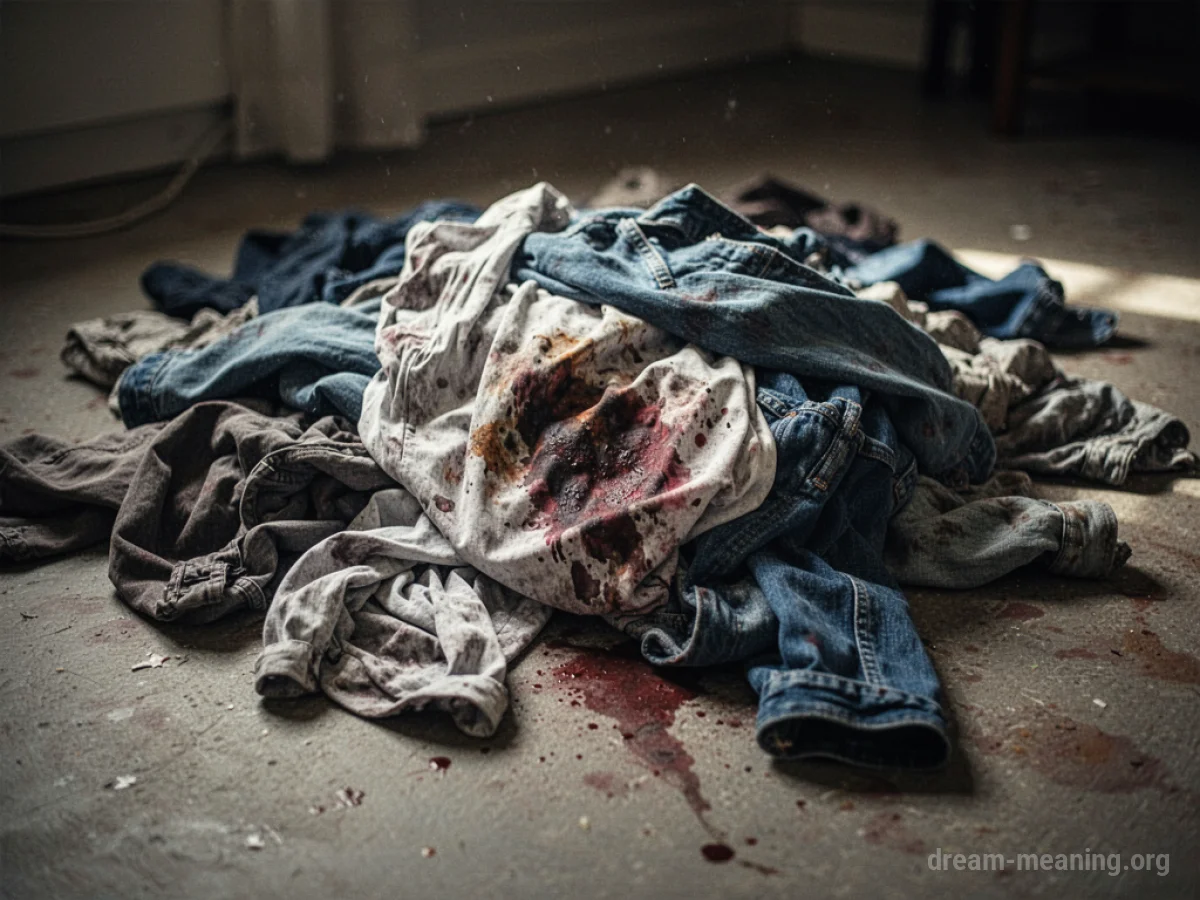 A heap of disorganized clothing on the floor.