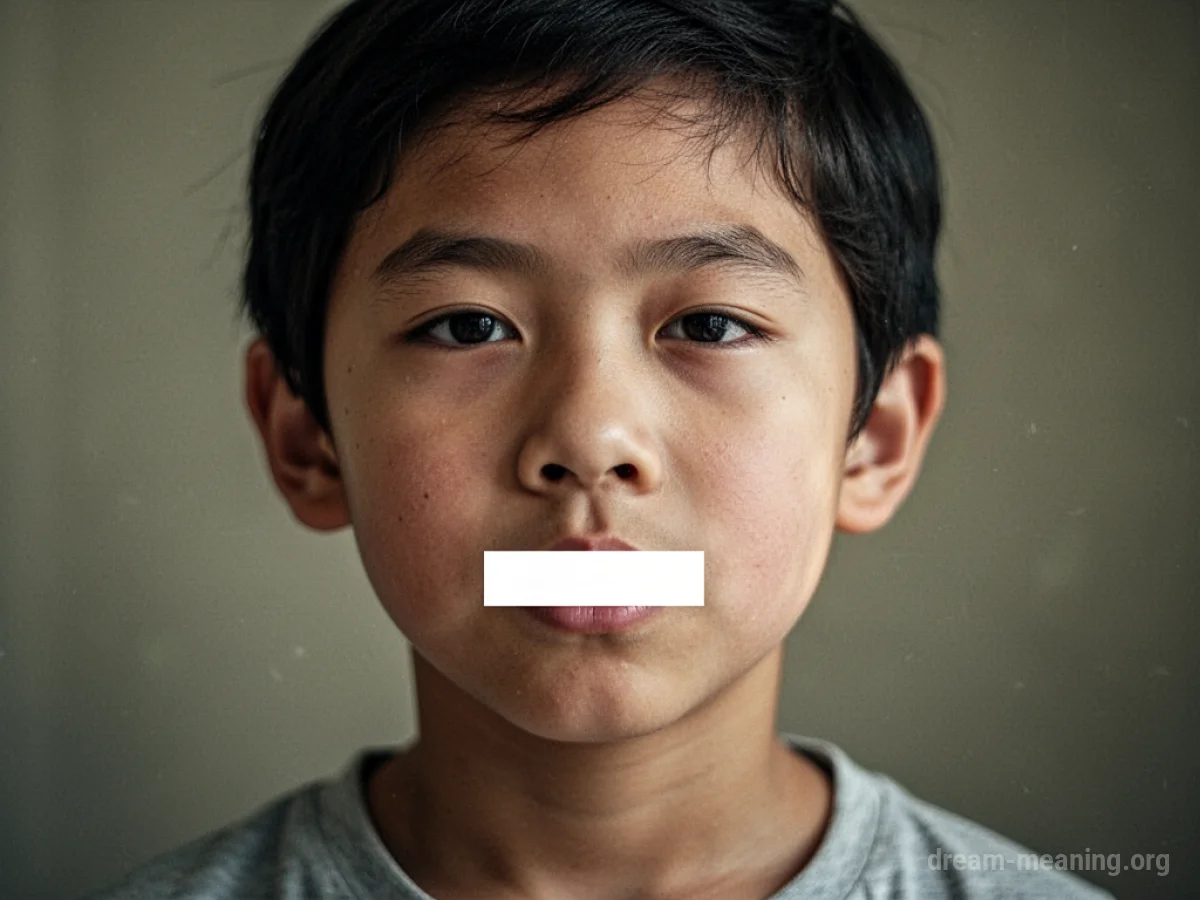 A face without a mouth.