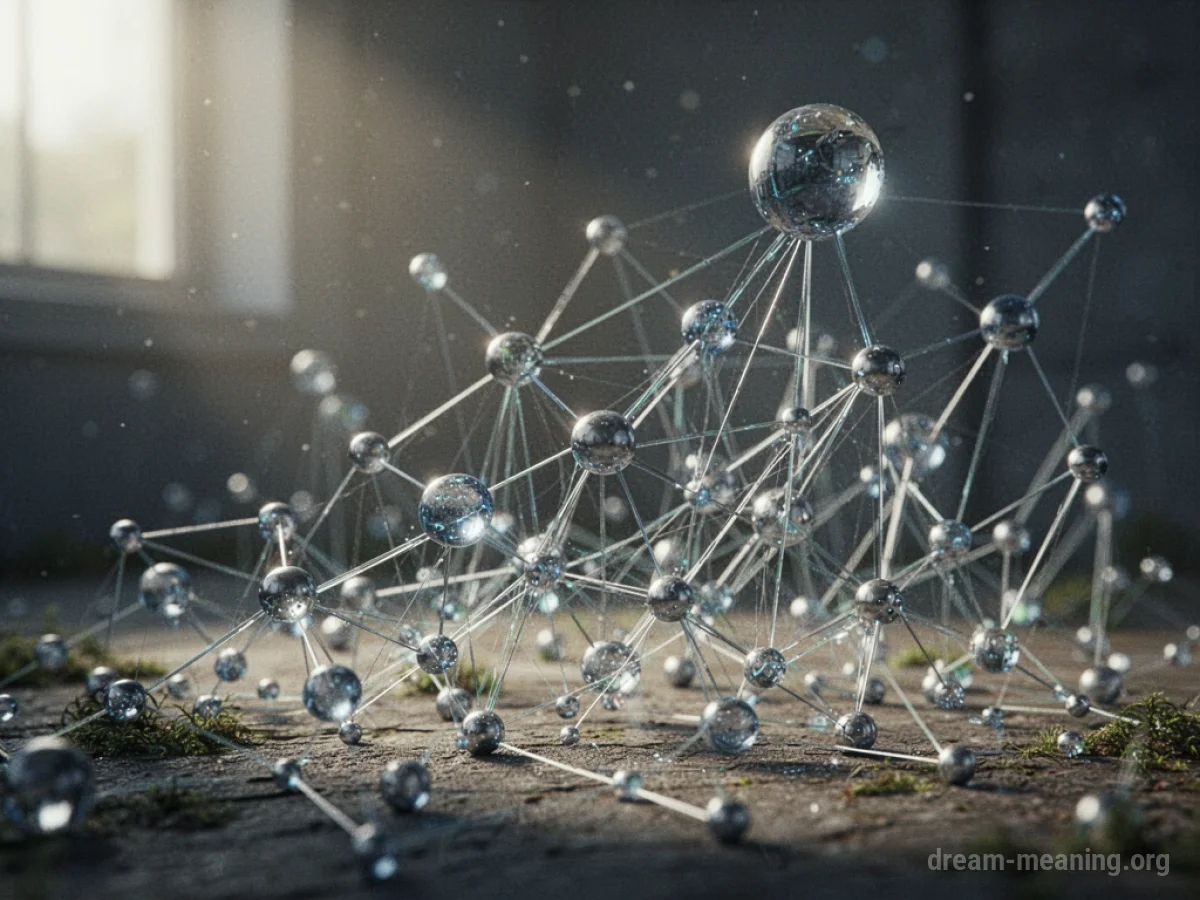 Abstract visualization of interconnected nodes and lines forming a growing structure.