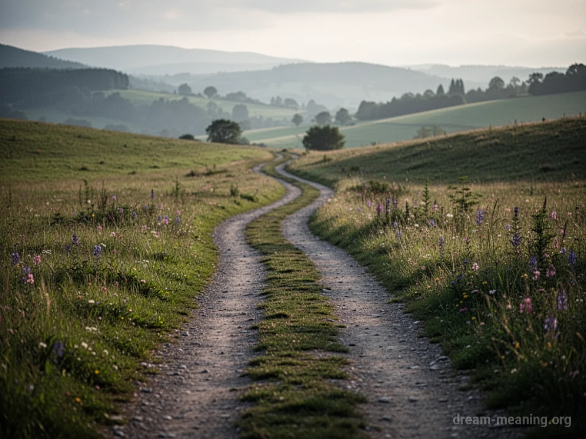 A path splitting into two directions, one familiar and one strange.