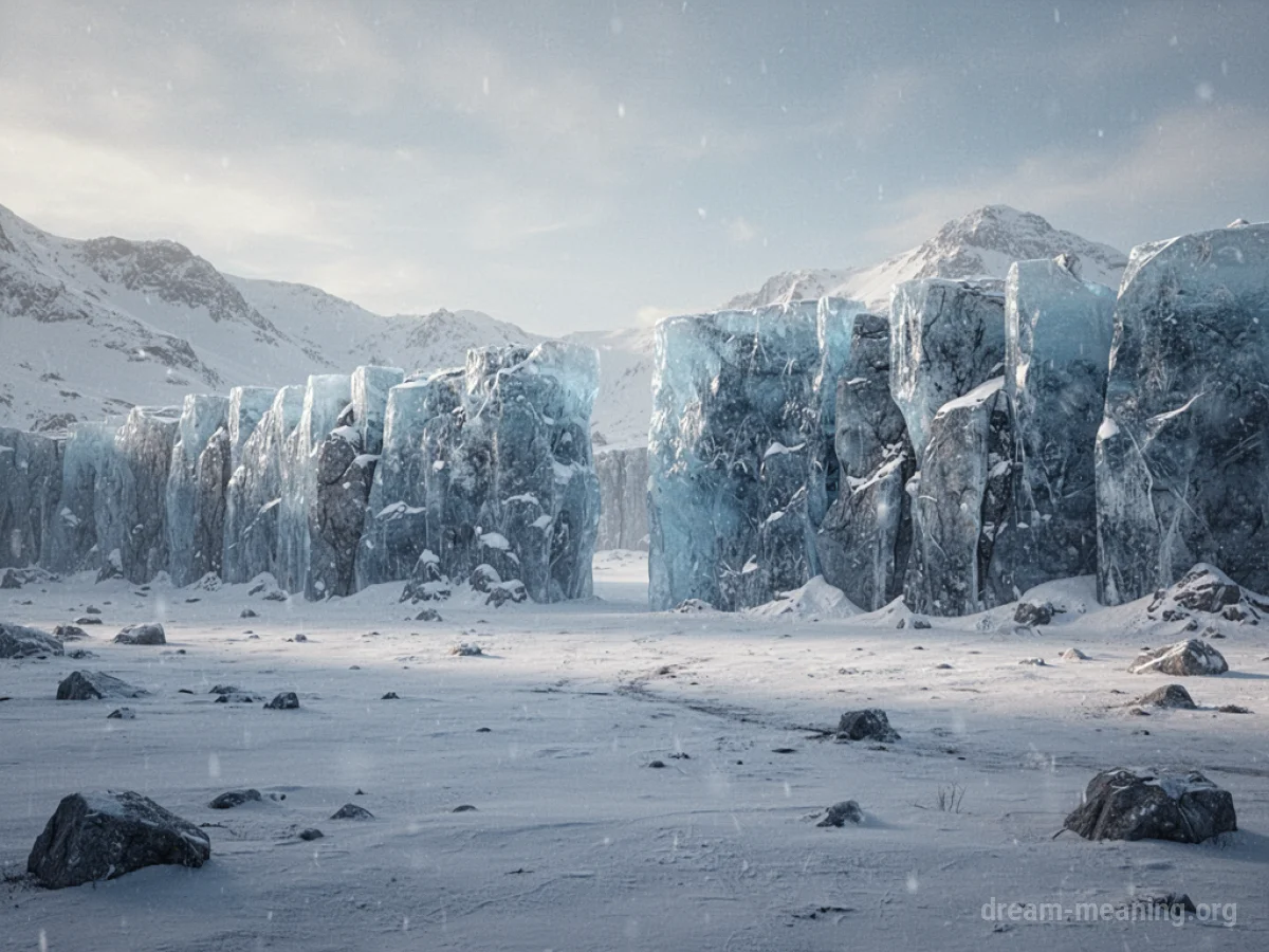 A solid, impassable wall in a desolate landscape.