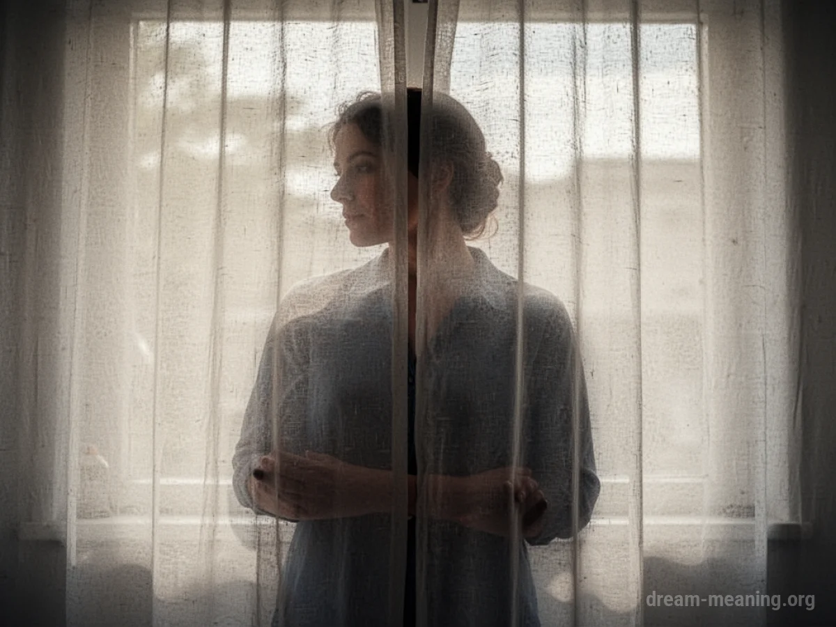 A silhouetted figure stands in a spotlight in a dark room.