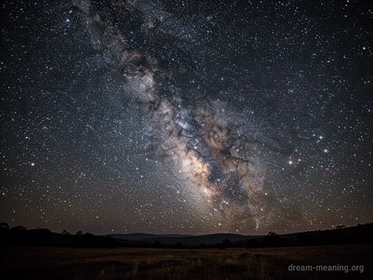 A dark night sky densely populated with bright stars.