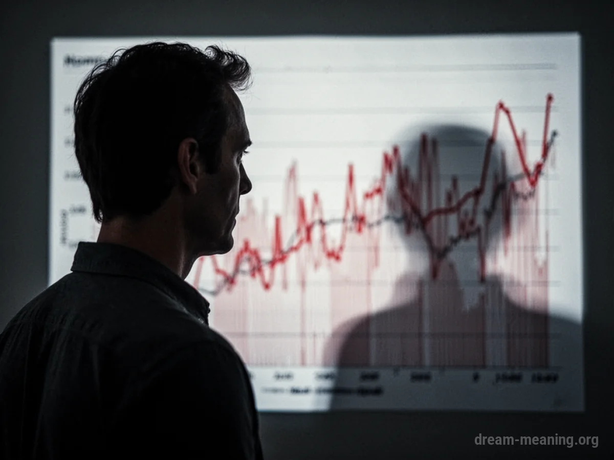 Silhouette of a person viewing a medical chart with negative indicators.