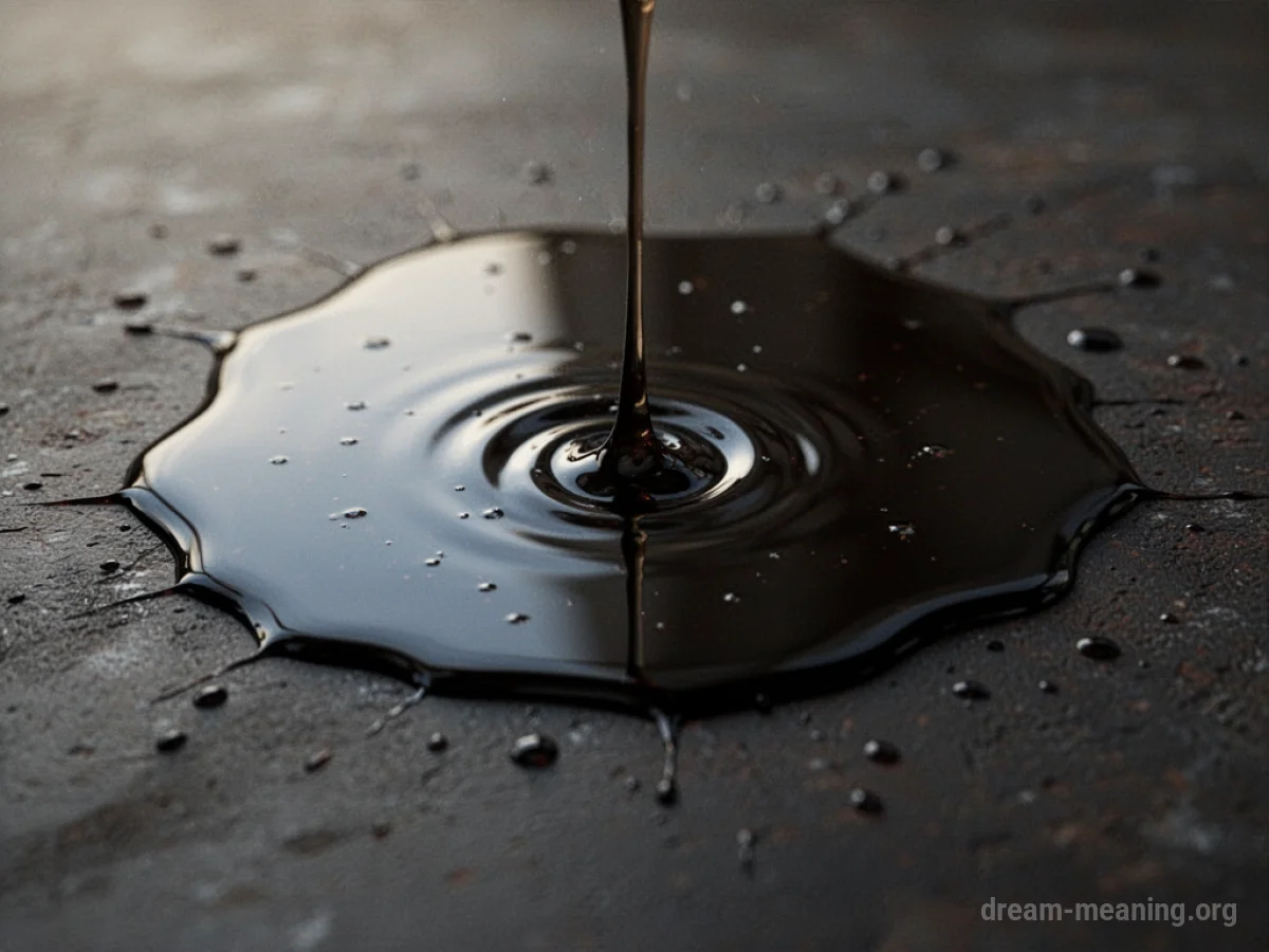 A pool of thick, dark oil.