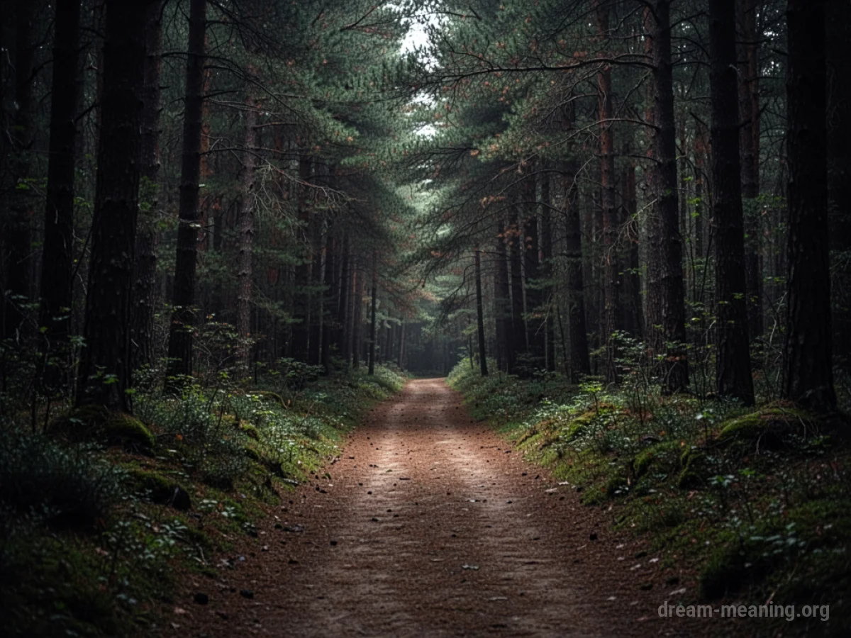 A person facing a path that is completely overgrown and blocked by dense bushes.