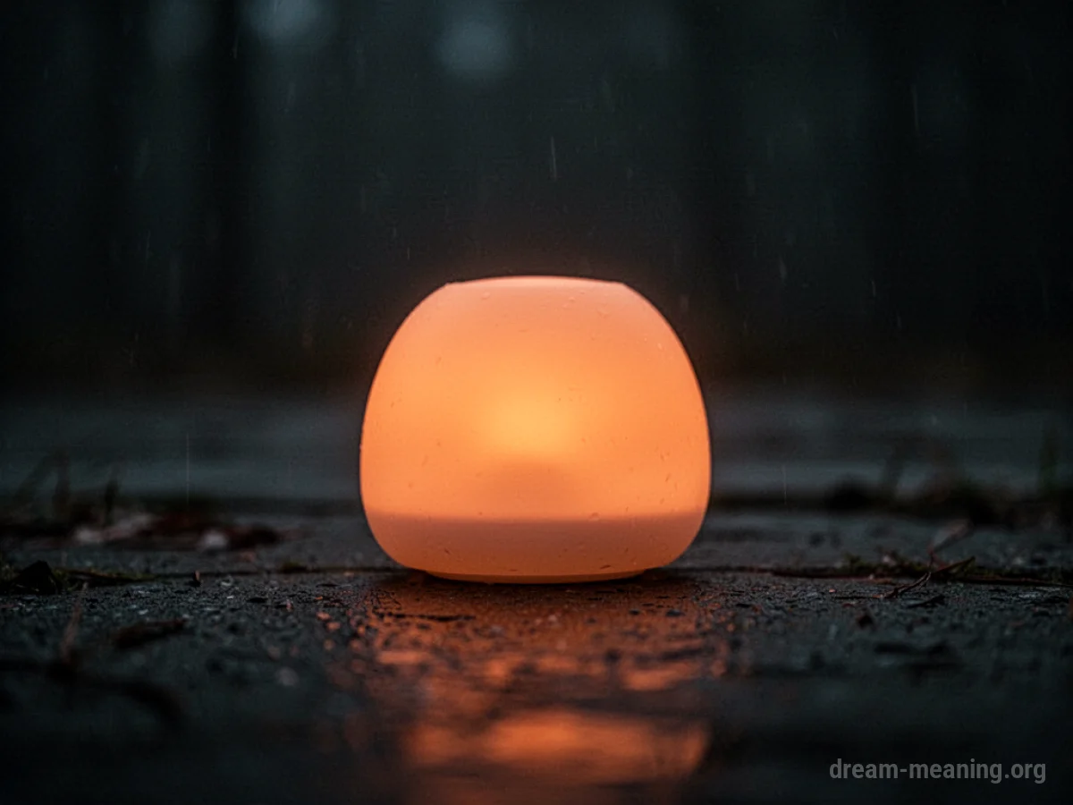 An abstract orange glow in a dark space.