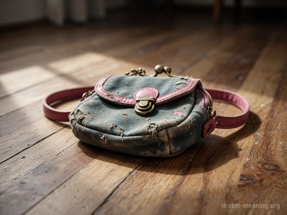 A small, pink child's purse with a simple clasp.