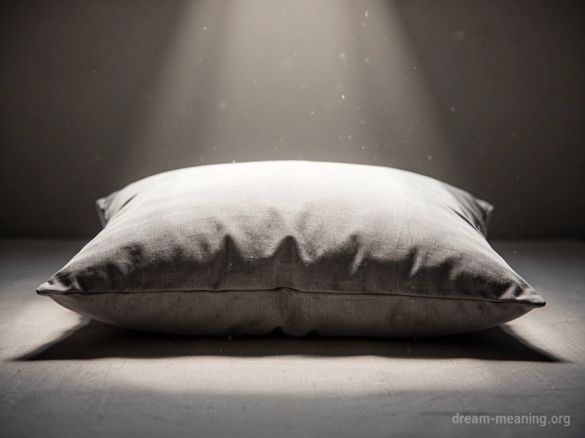 A close-up view of a soft pillow.