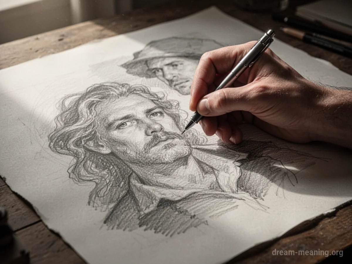 A hand drawing on a piece of paper.