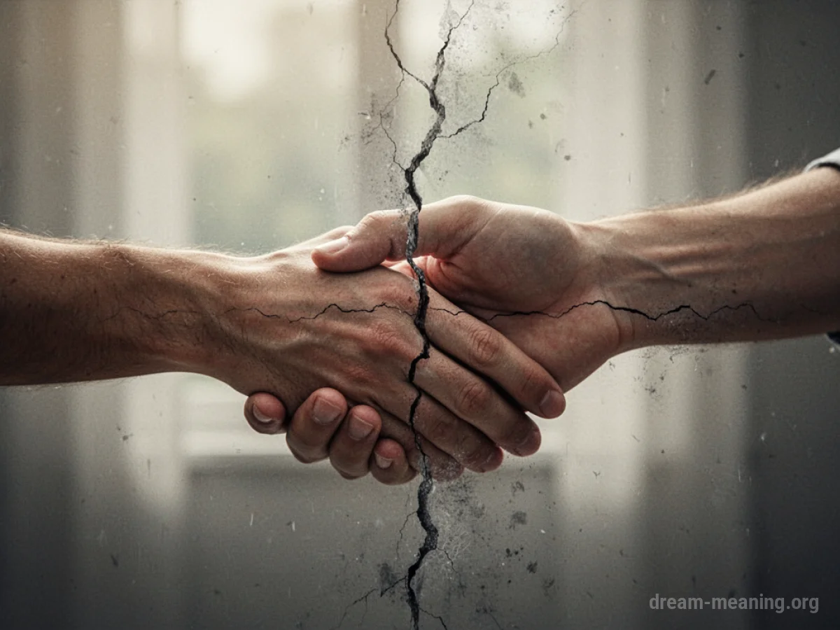 Two hands, one pulling away from the other.