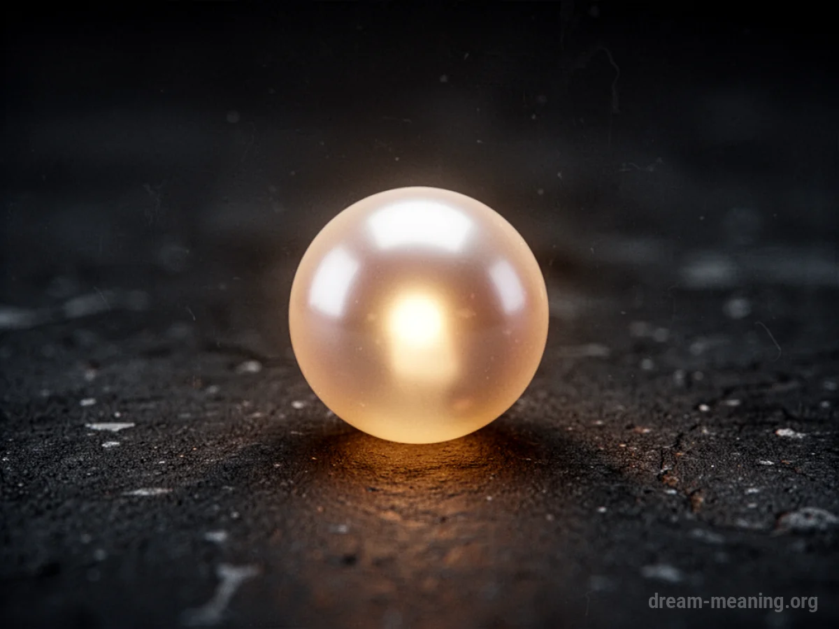A single pearl glowing with soft light.