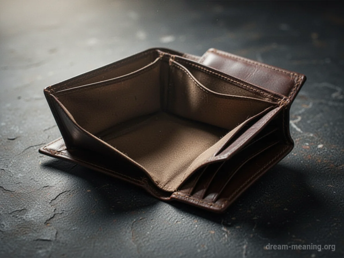 An empty wallet lying open.