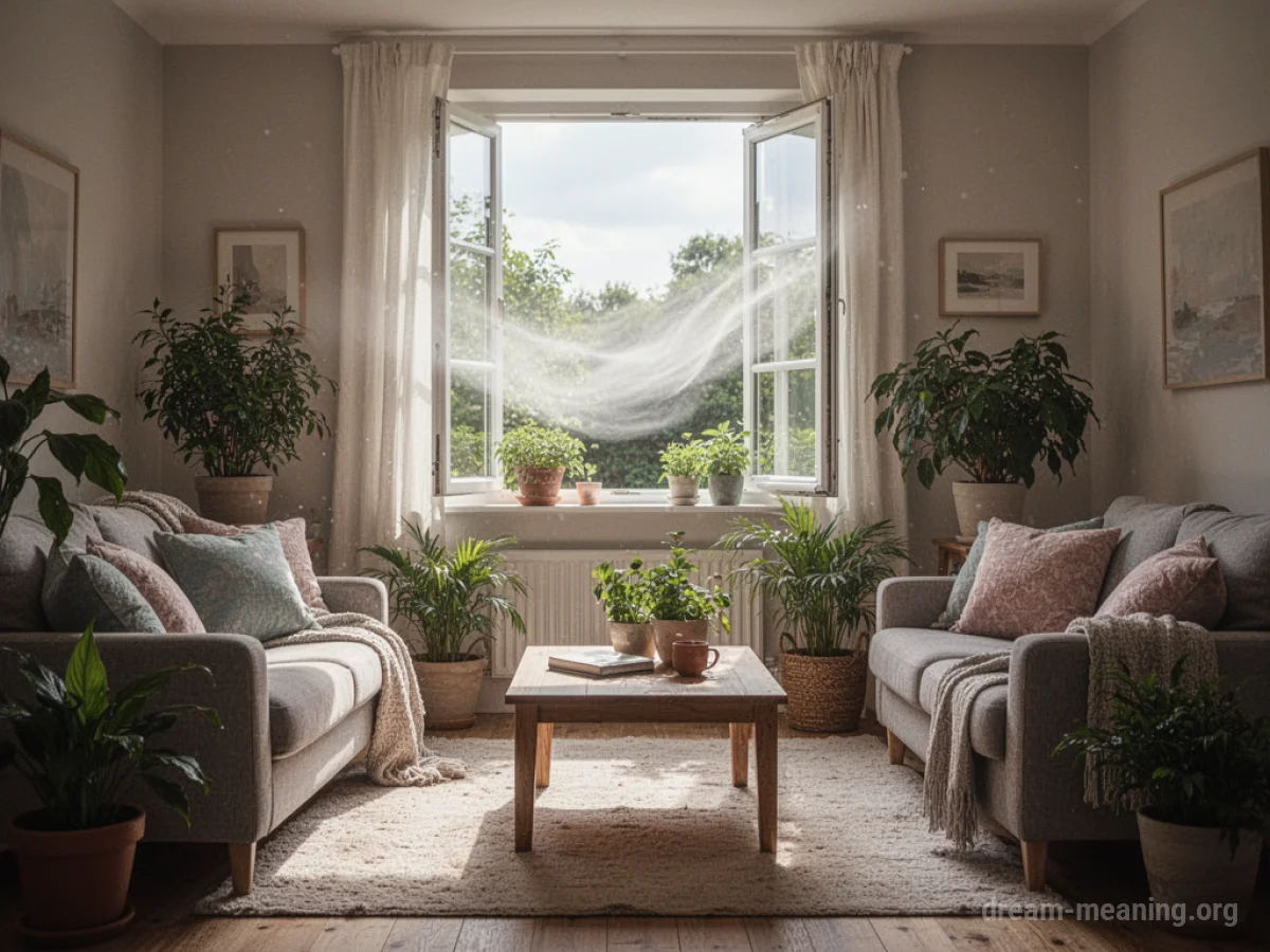 A bright and airy living room with sunlight streaming in.