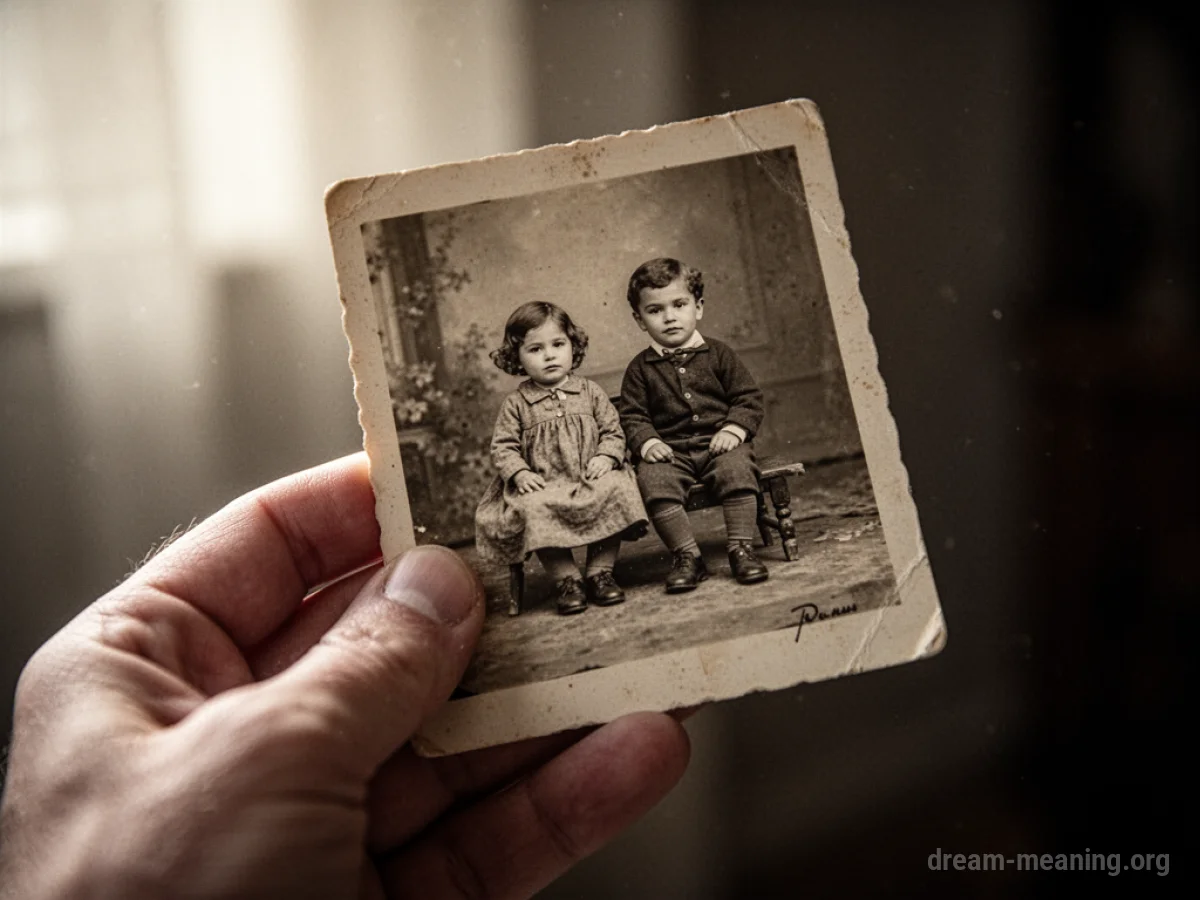 A hand holding an old photograph.