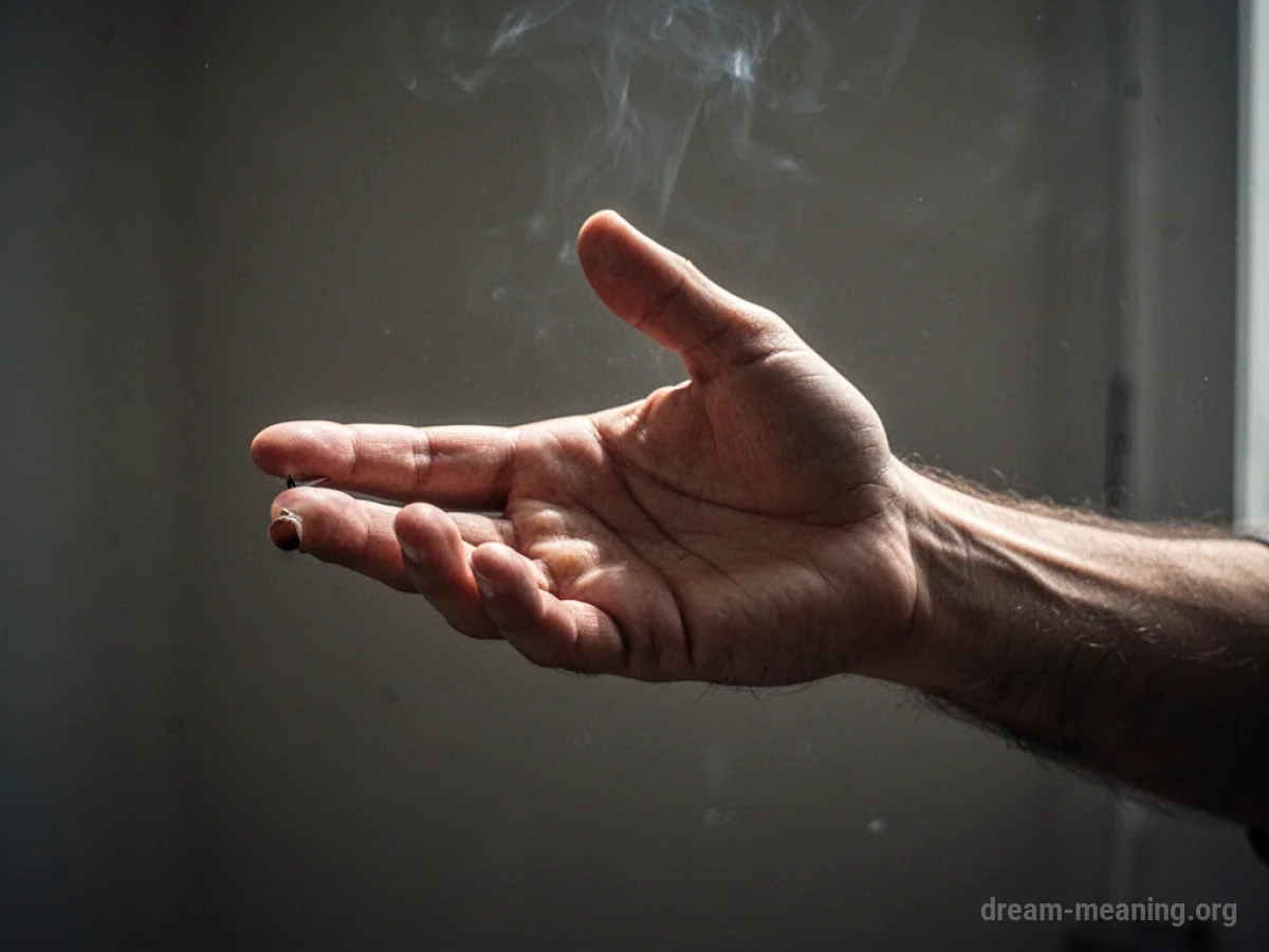 An empty hand reaching into empty space.